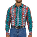 Wrangler Mens Checotah Ls Snap Blue 9441-112359441