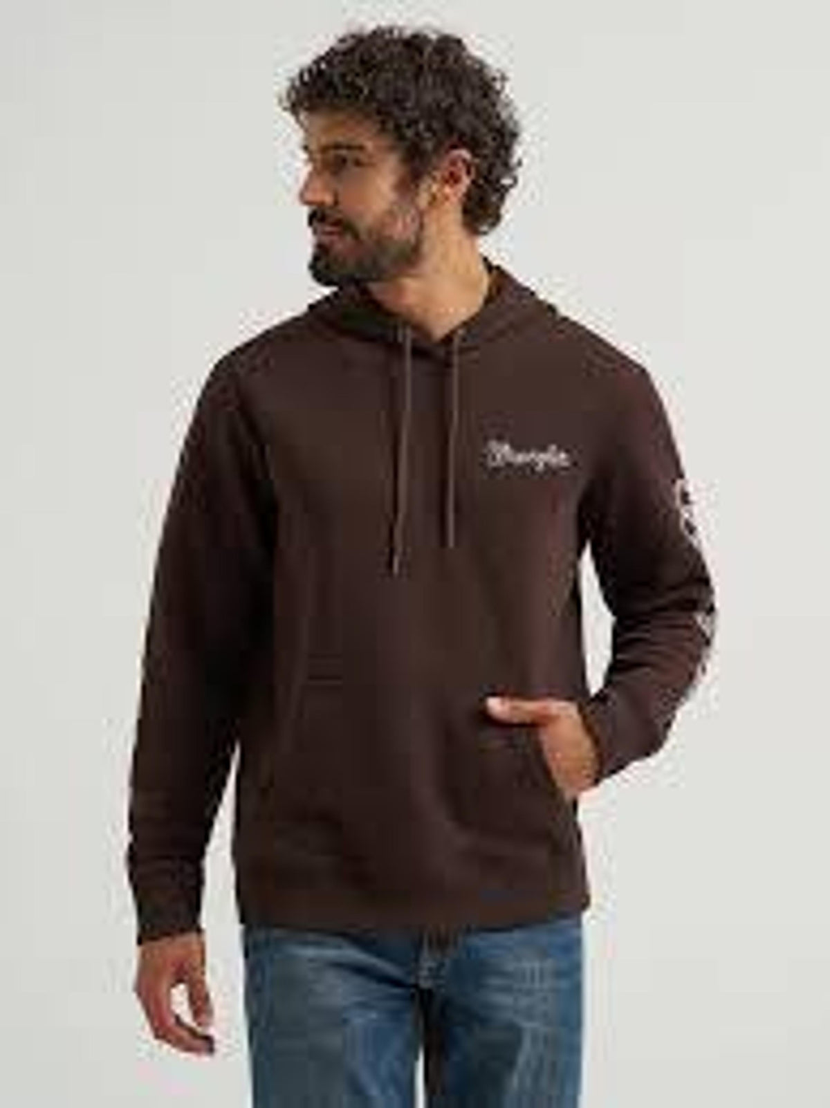 Wrangler Mens Western Hoodie - Regular Fit Mole-112368744