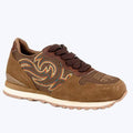Roper Womens Giddyup Western Stitch Suede Jogger Shoe - Brown-21-1797-3794BR