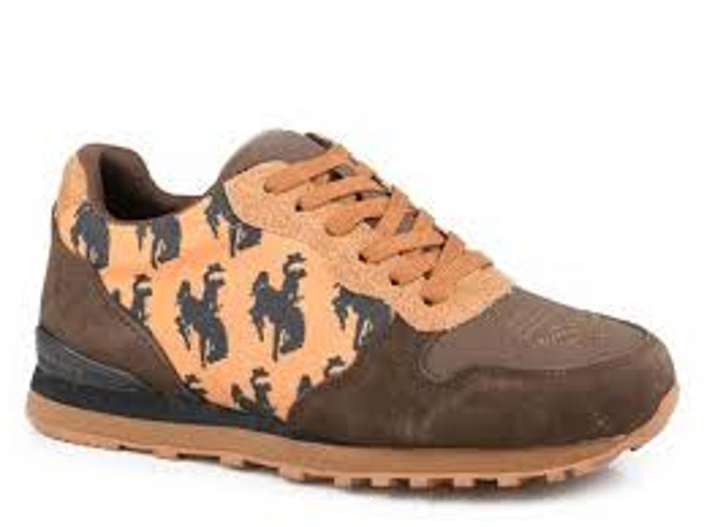 Roper Womens Giddyup Bronc Suede Jogger Shoe - Tan-21-1797-3565TA
