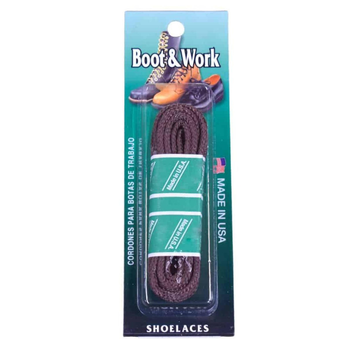 Landwerlen Leather CO Brown 63 Inch Leather Boot Laces-16T-828-63BR