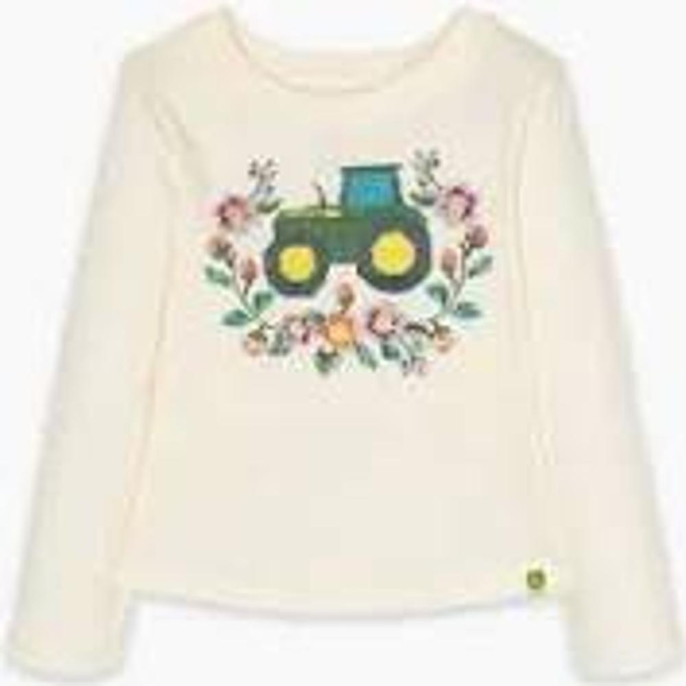 John Deere Kids Jd Kids Girls Tractor Needlepoint Tee-75T5127JR
