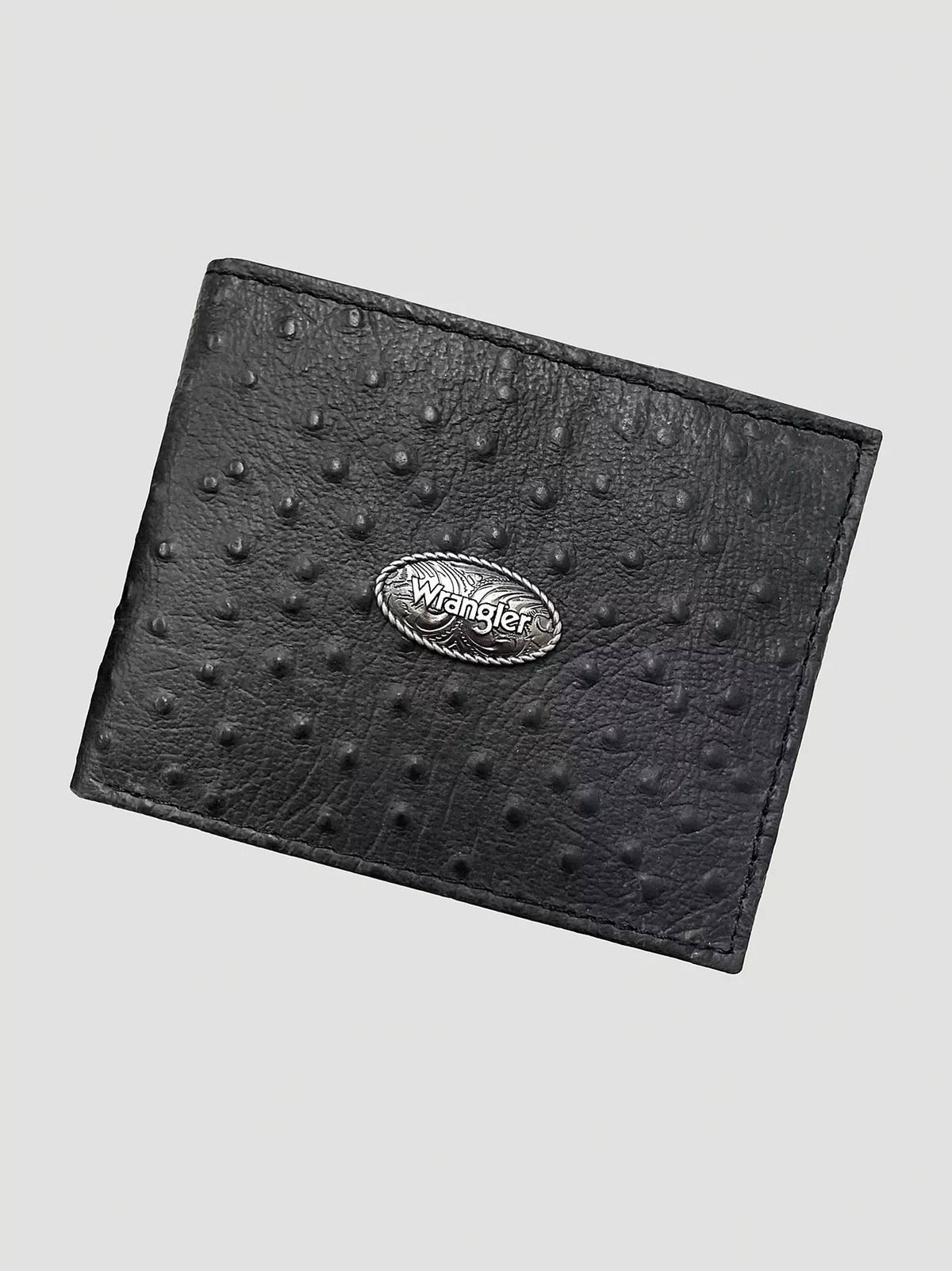 Gem-Dandy Wrangler Embossed Ostrich Bi-fold Wallet-7603002-001