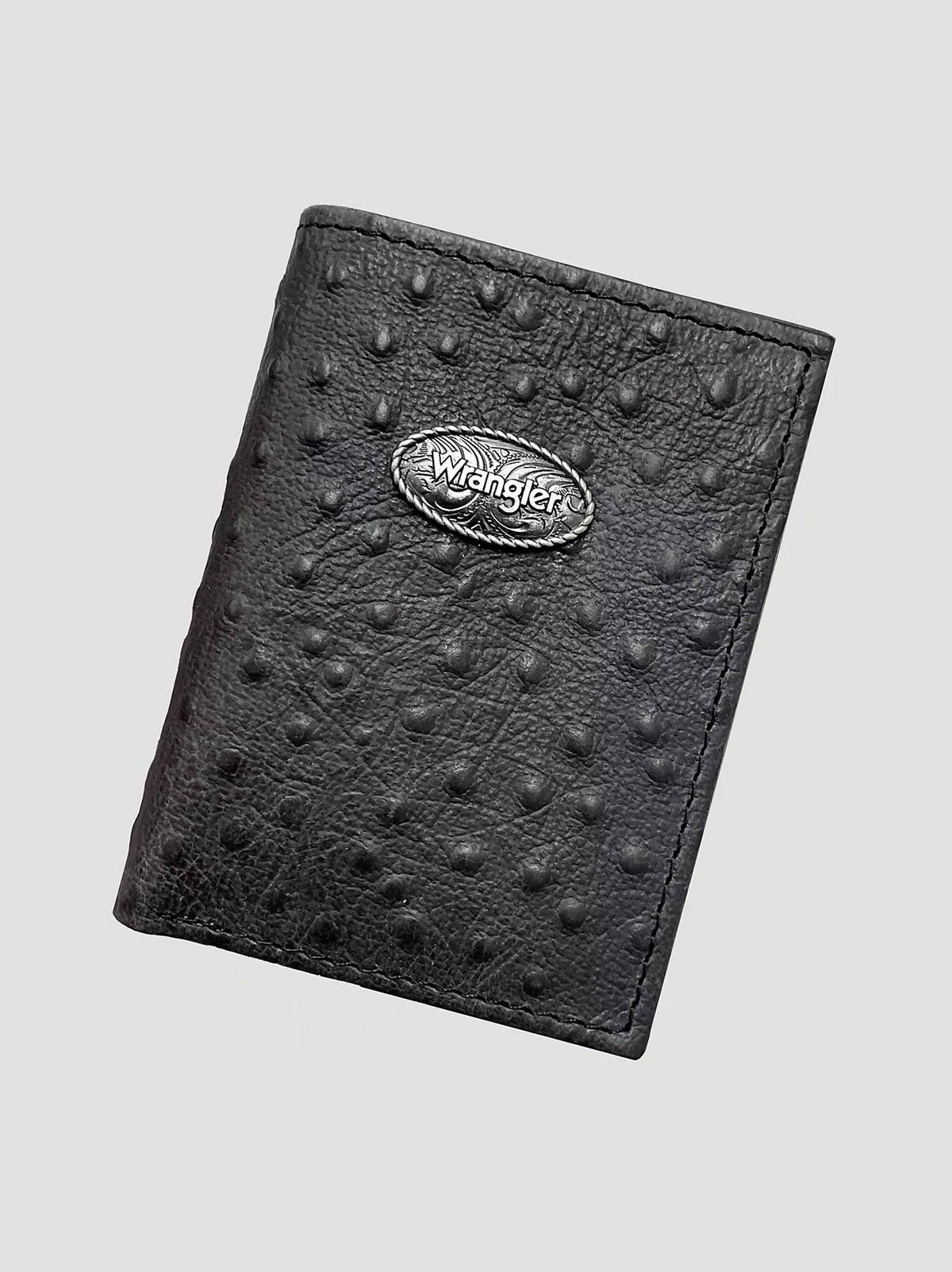 Gem-Dandy Wrangler Embossed Ostrich Tri-fold Wallet-7603001-001