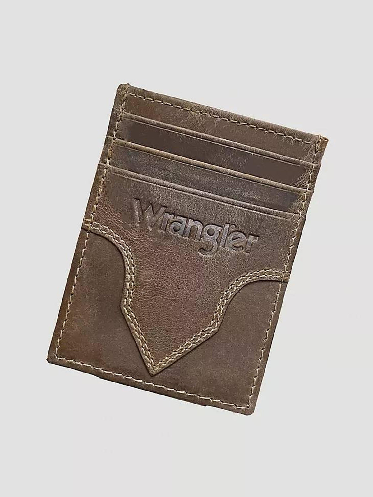 Gem-Dandy Wrangler Embossed Leather Yoke Magnetic Money Clip-7602004-210