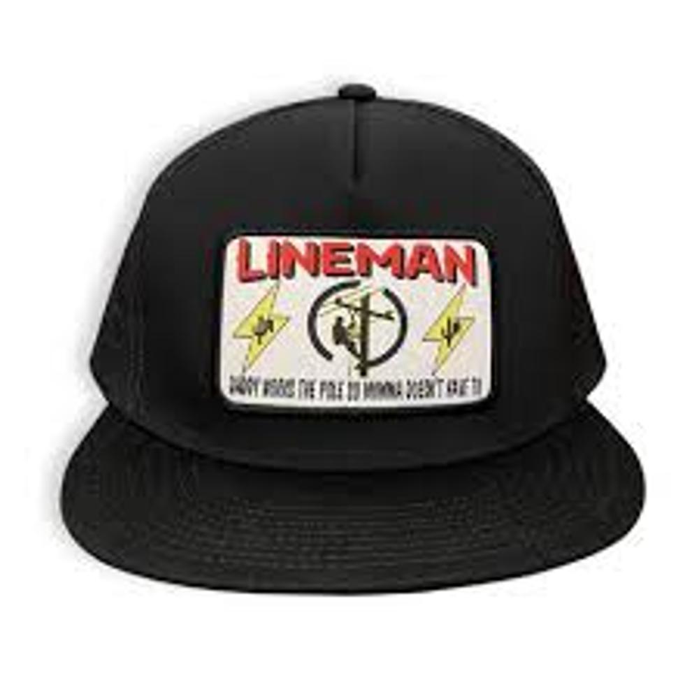 Cactus Alley Lineman Snapback Cap-6006BLK-P187