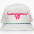 Cactus Alley Hats Ca Longhorn-White W/ Pink Puff-CA101-S27PINK