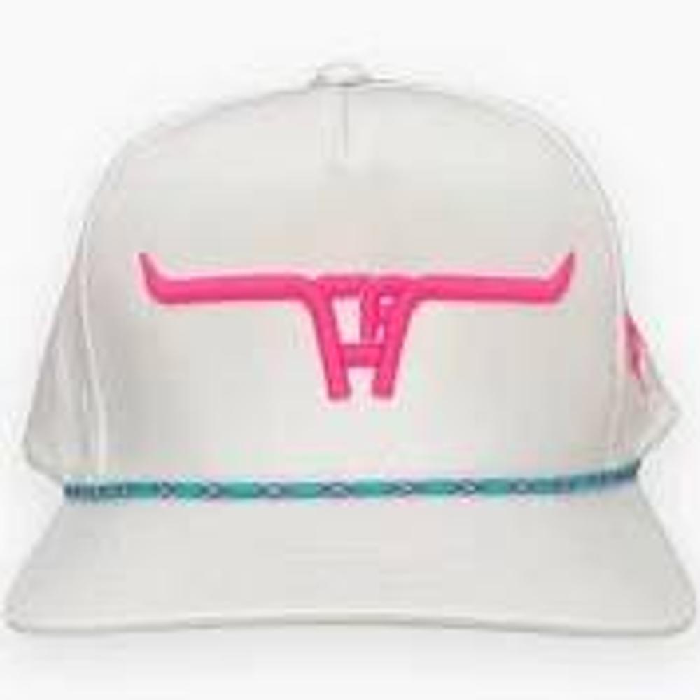 Cactus Alley Hats Ca Longhorn-White W/ Pink Puff-CA101-S27PINK