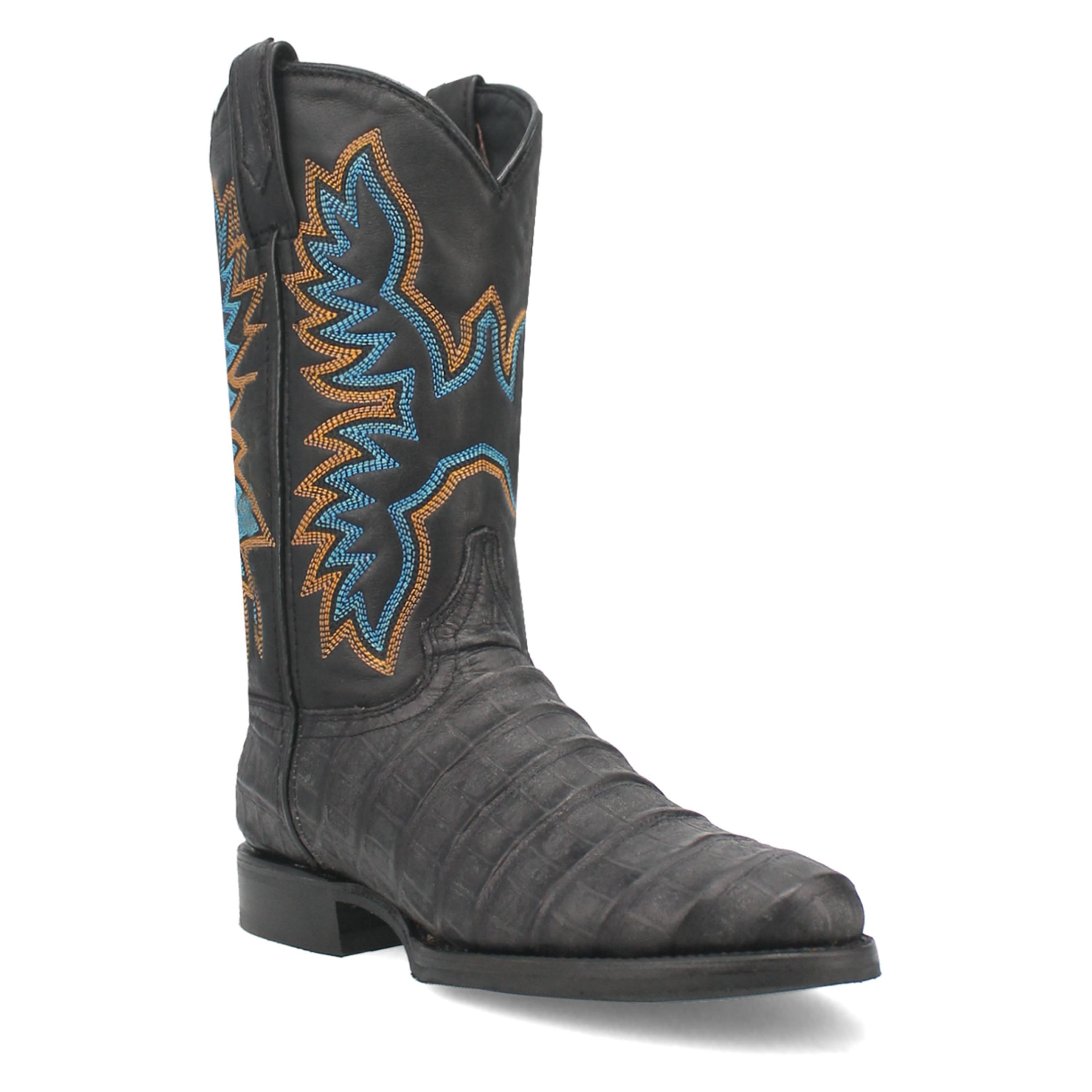 Dingo Mens Gator Faux Western Cowboy Boot-DI108-BK