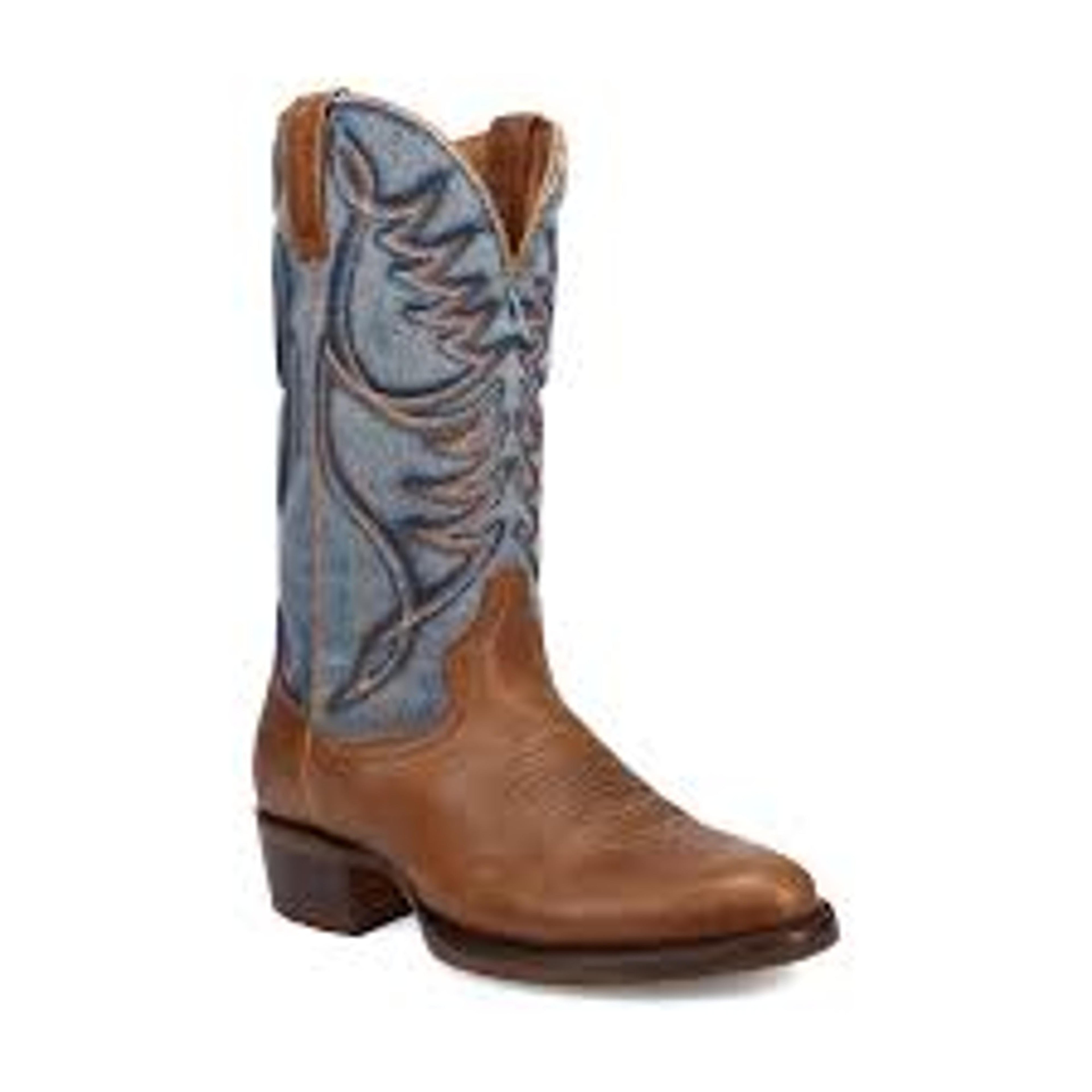Dan Post Mens Bullock Leather and Denim Western Boot-DP3315