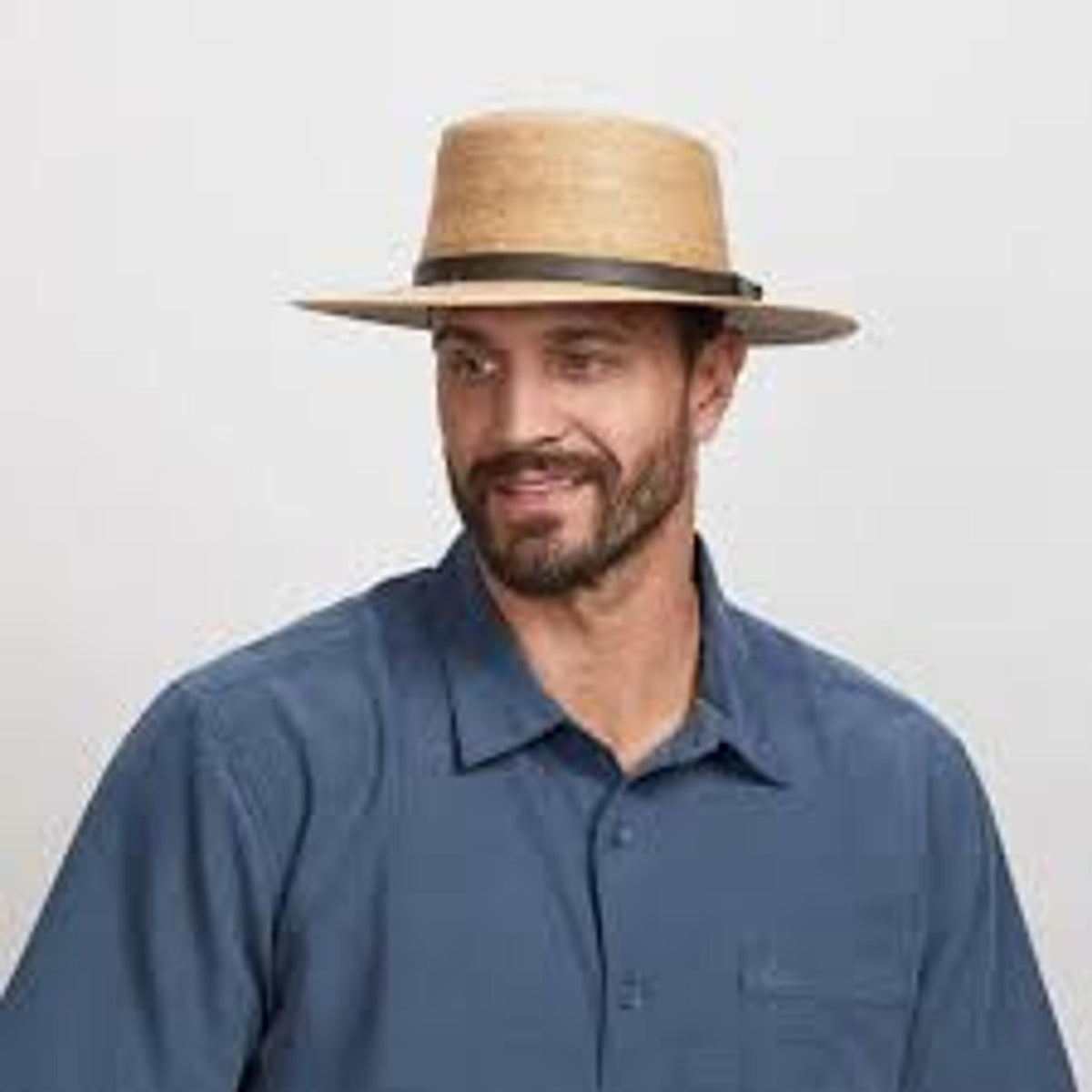 American Hat Maker Cozumel Fine Mexican Palm Straw Sun Hat-COZUMEL-PALM