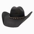 American Hat Maker Silas Black Western Straw Hat-710122-BLK