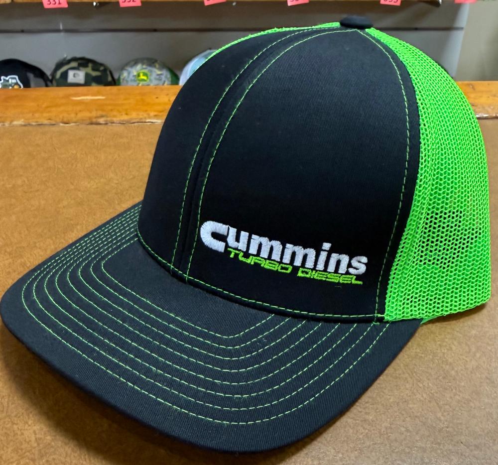 Bad Ass Diesel Cummins Black and Neon Green Cap-BADH079