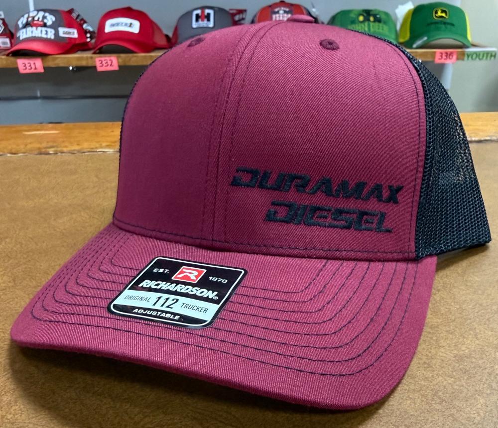 Bad Ass Diesel Duramax Maroon And Black Ball Cap-BADH074