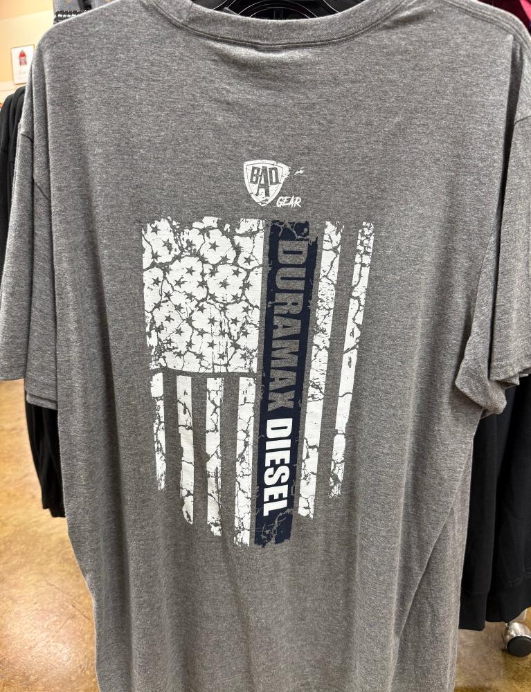 Bad Ass Diesel Duramax Navy Flag Shirt-BAD061