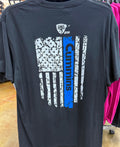 Bad Ass Diesel Mens Cummins Blue Flag Shirt-BAD045