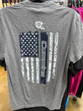 Bad Ass Diesel Cummins Navy Flag Shirt-BADT01