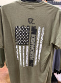 Bad Ass Diesel Kenworth Black and Green Flag Shirt-BADT05