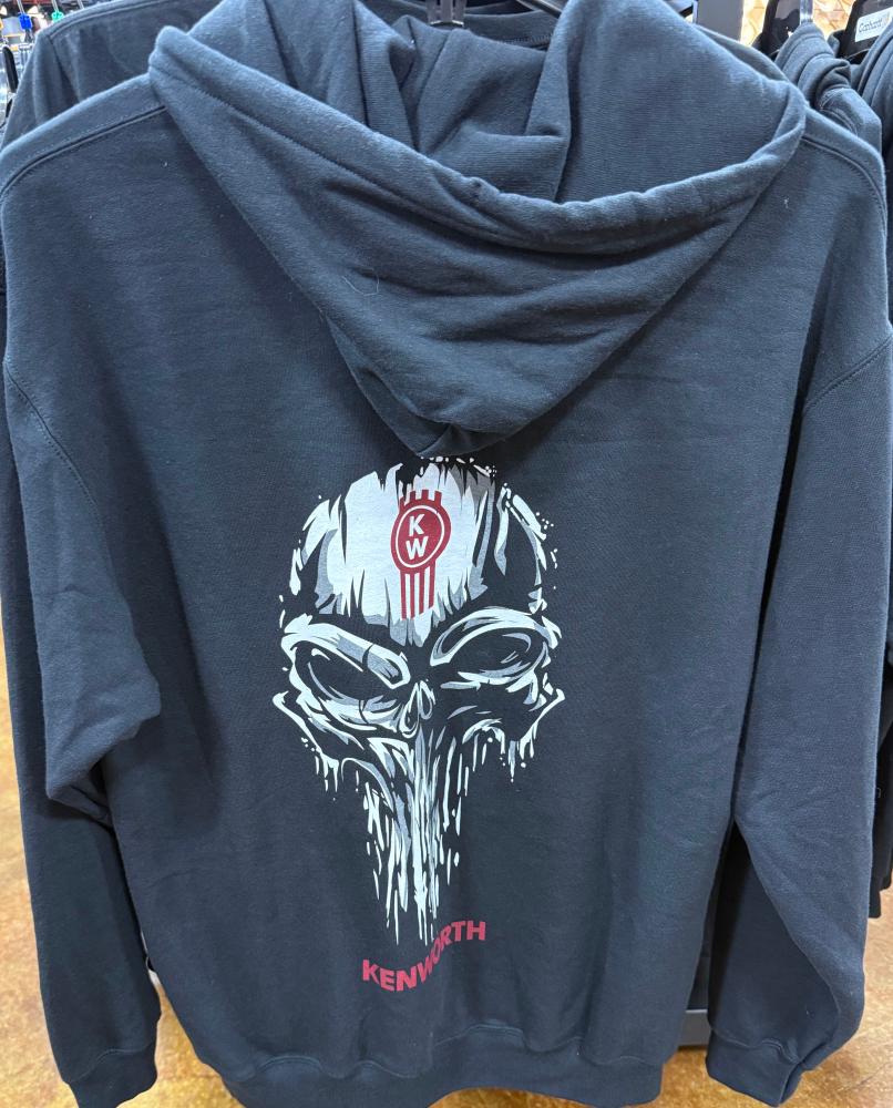 Bad Ass Diesel Kenworth Skull Hoodie-BADH02