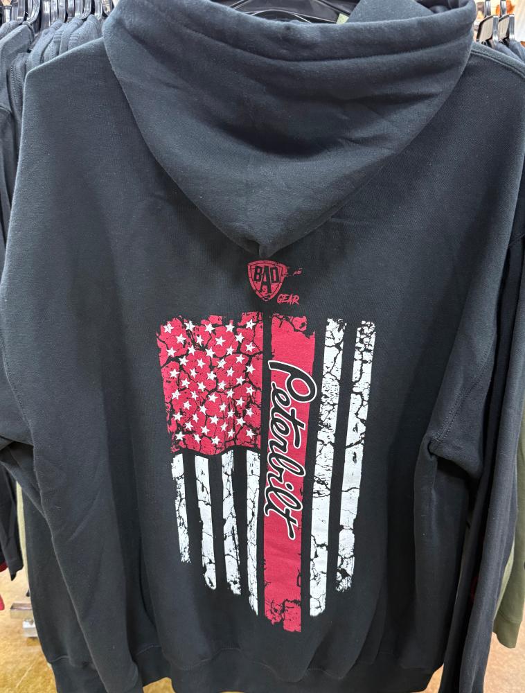 Bad Ass Diesel Peterbilt Red Flag Hoodie-BADH07
