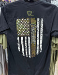 Bad Ass Diesel Peterbilt Camo Flag Shirt-BADT09
