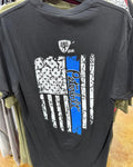 Bad Ass Diesel Peterbilt Blue Flag Shirt-BADT07