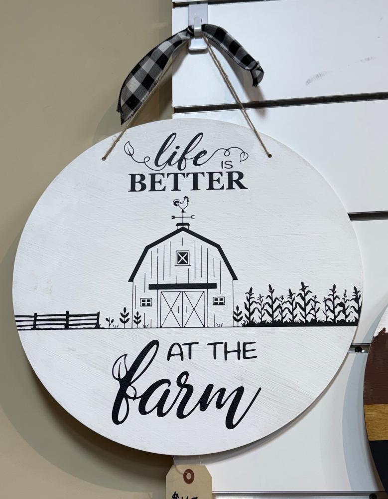 Party Party Party Life Is Better on the Farm Wooden Sign-#12