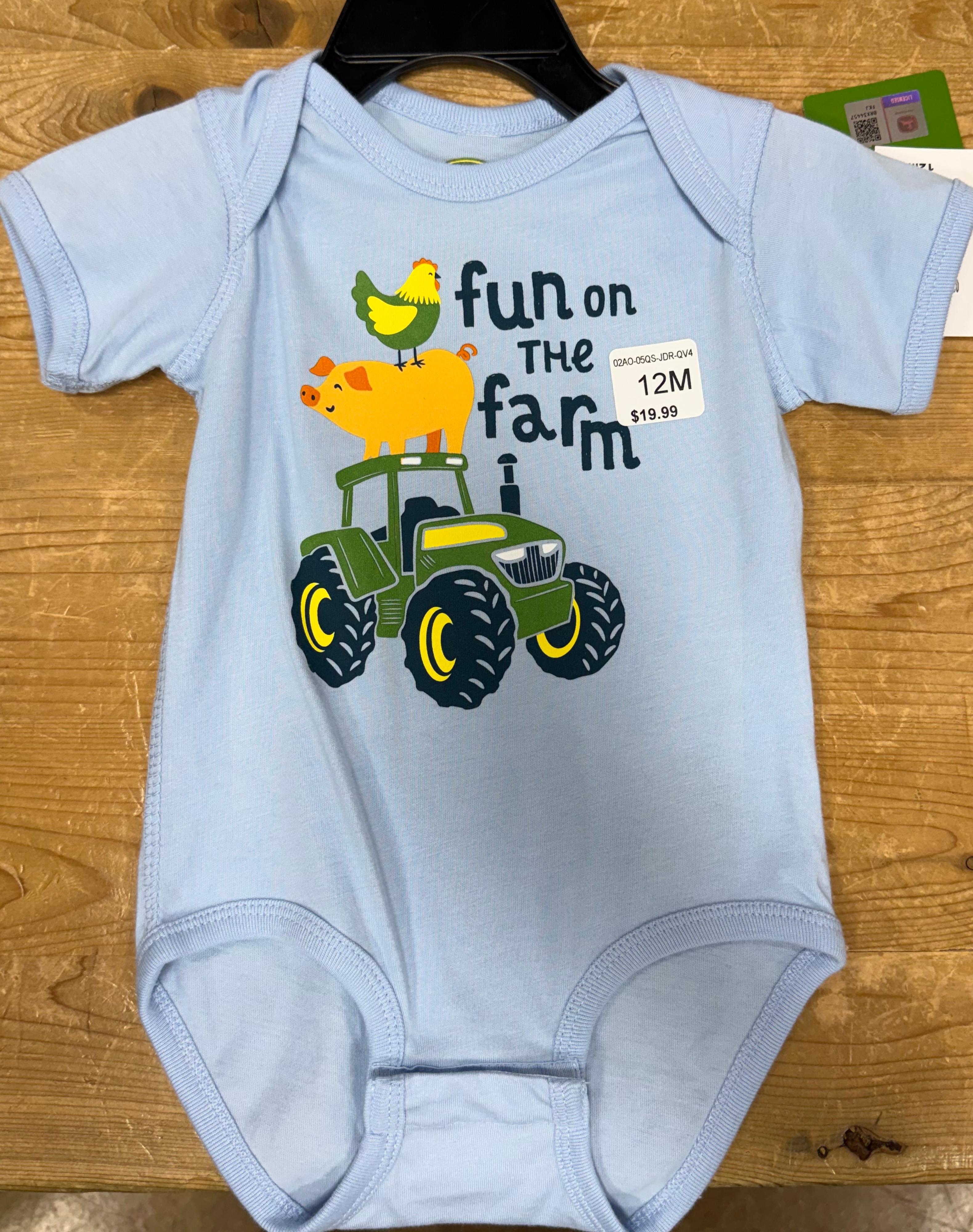 John Deere Kids Fun on the Farm Bodysuit-02AO-05QS-JDR-QV4