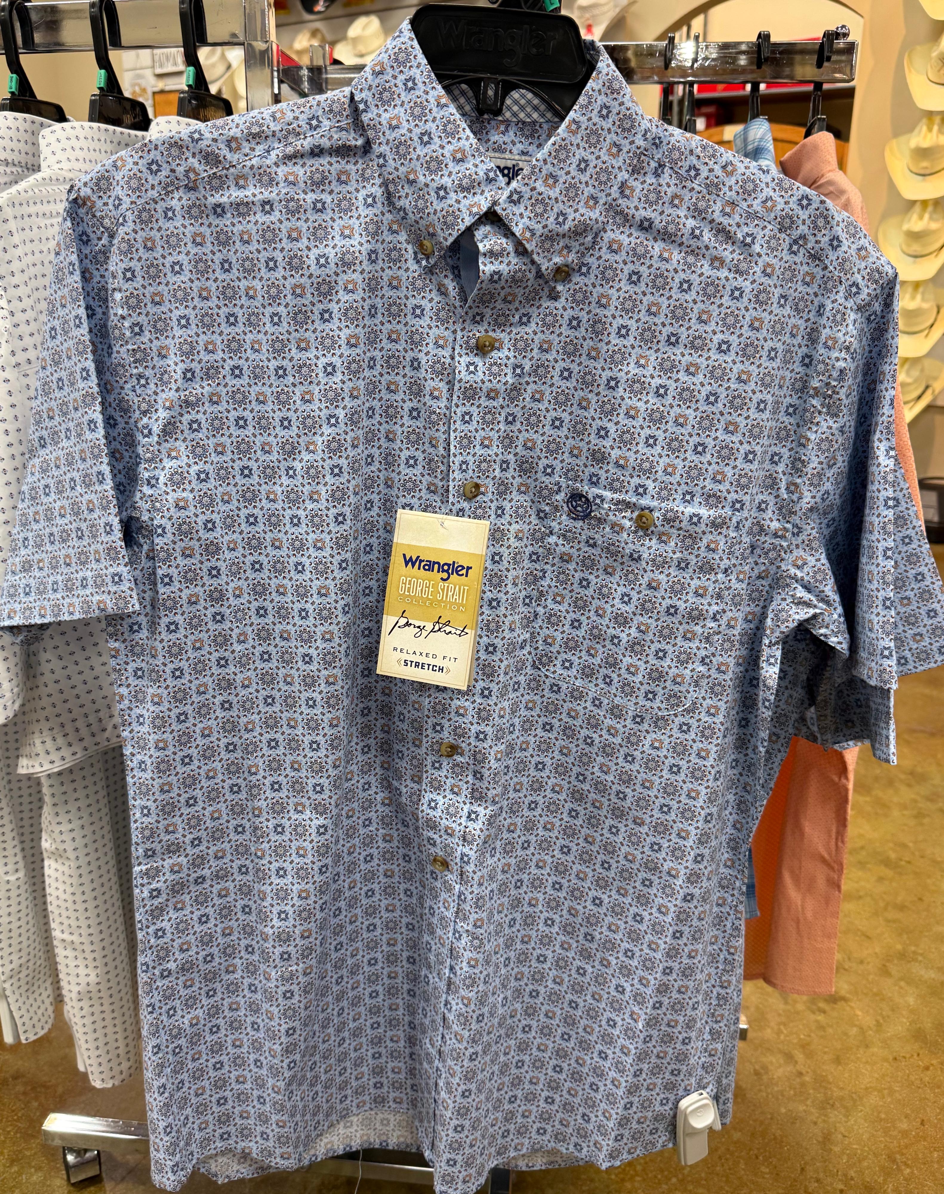 Wrangler Mens George Strait Button Down Shirt-112374581