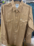 Ely Walker Mens Ely and Walker Ely Barbed Wire Print Pearl Snap Shirt-2027129-GO