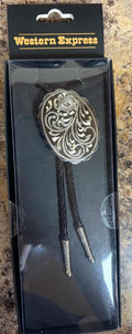 Western Express Floral Engraved Bolo Tie-BT-205