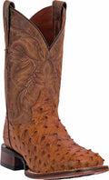 Dan Post Mens Alamosa Full Quill Ostrich Leather Western Boot Tan-DP3876