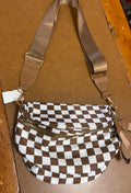 Aapparella Checkered Print Wide Strap Crossbody Bag-BH031406-P2017