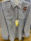 Ely Walker Mens Ely and Walker Ely Barbed Wire Pearl Snap Shirt-E6S2029316-BL