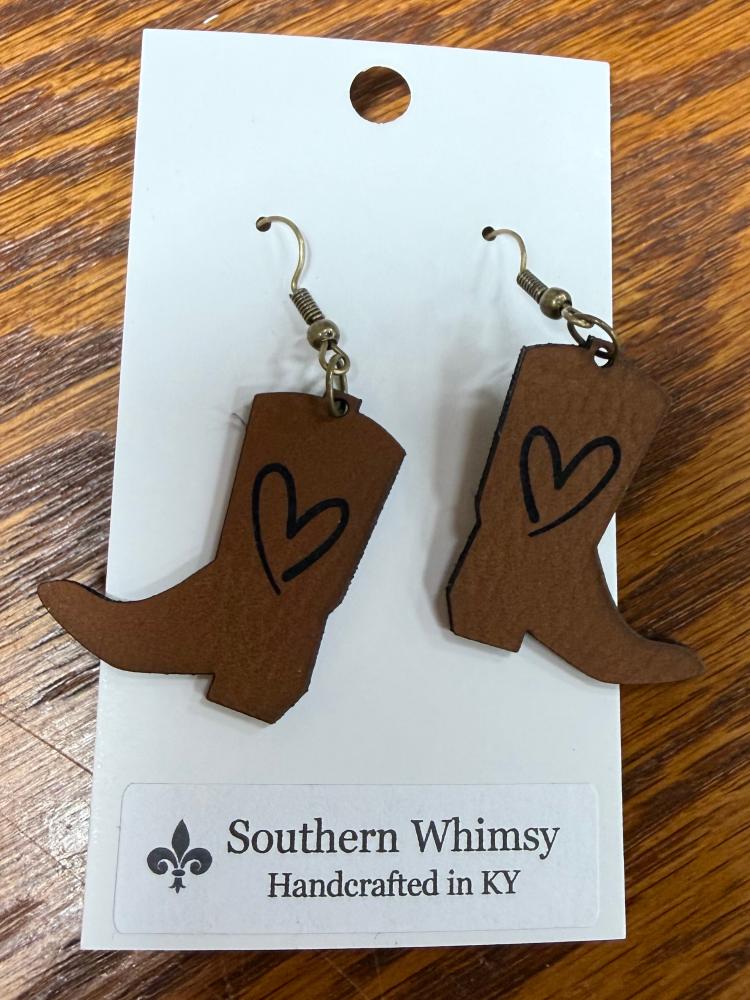 Southern Whimsy Brown Leather Boots-ER124