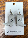 Southern Whimsy White Leather Boots-ER128