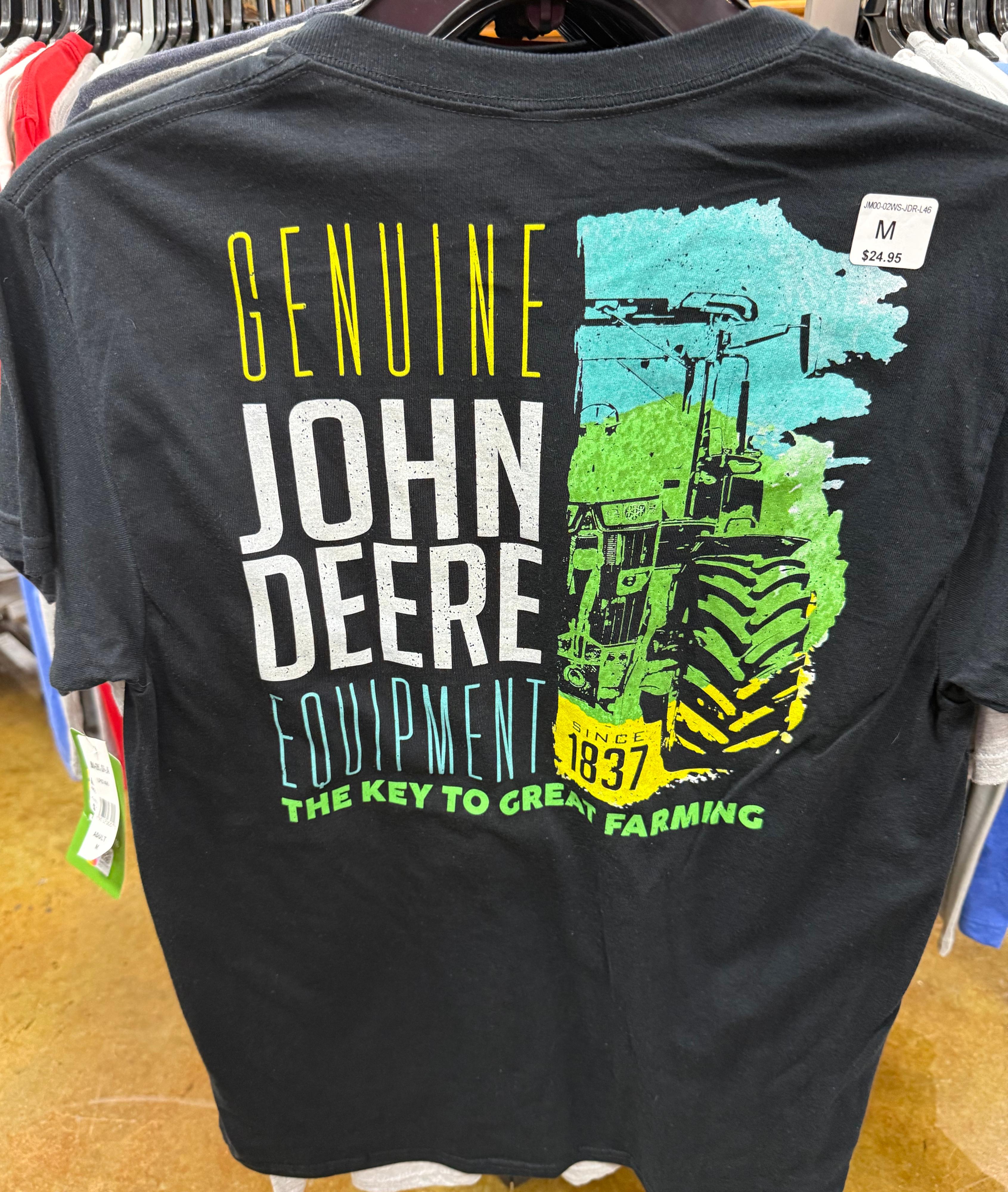 John Deere Mens Key to Great Farming T-Shirt-JM00-02WS-JDR-L46