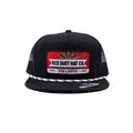 Red Dirt Hat Co Feedin Time- Black/ Black White Rope 5 Panel-RDHC-583