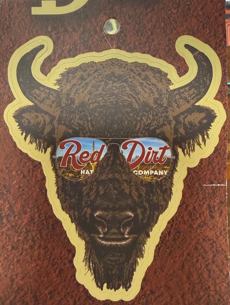 Red Dirt Aviator Bison Sticker-RDHC-DESERT-1