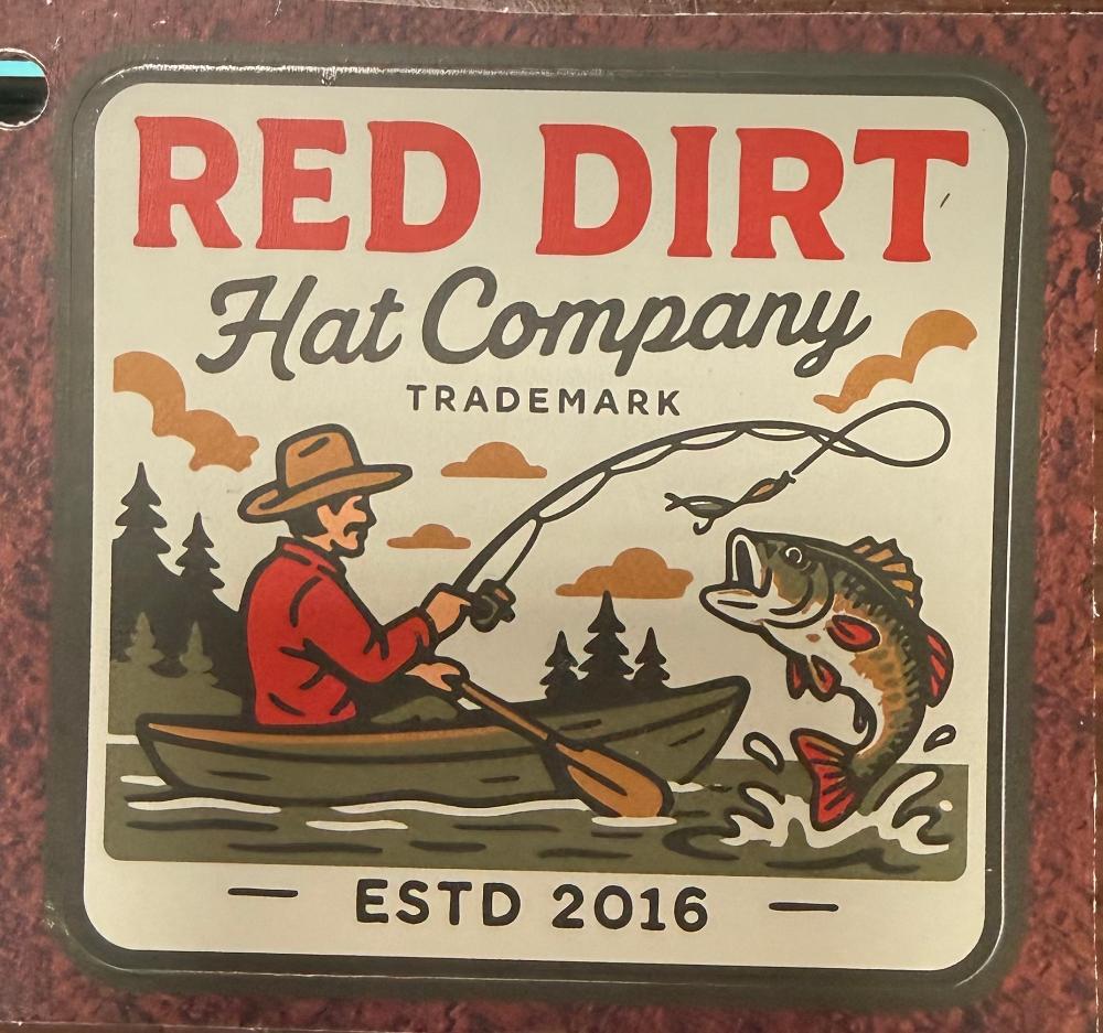 Red Dirt Gone Fishing Sticker-RDHC-HUNTING-3