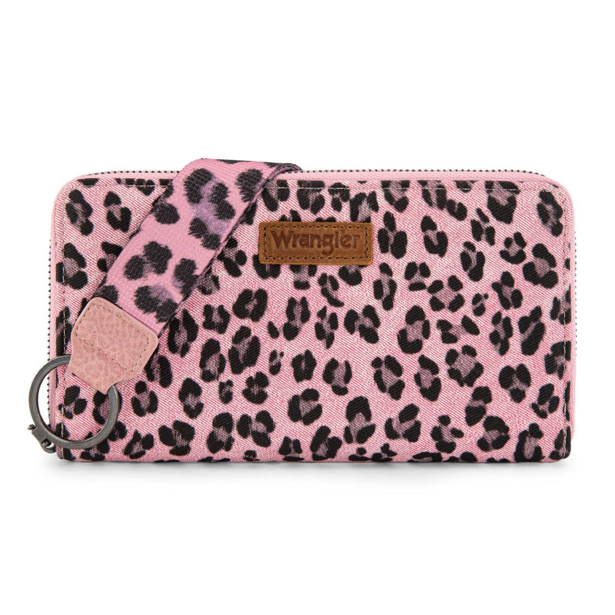 Montana West Wrangler Leopard Print Wristlet Wallet-WG366-W006PK