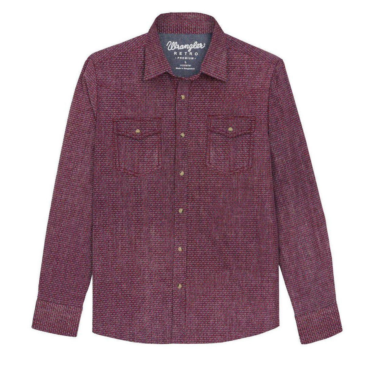 Wrangler Mens West Men Retro Premium Ls Prt-112378797