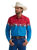 Wrangler Mens West Men Ls Checotah Prt-112379226
