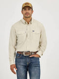 Wrangler Mens Western Mens Performance Solid Ls-112323768