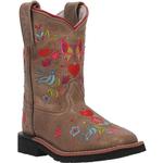 Dan Post Kids Fleur Taupe Multi Western Cowboy Boot-DPC2949