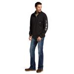 Ariat Mens Team Logo 1/4 Zip America Black-10032949