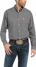 Ariat Mens Russ Classic Long Sleeve Shirt Black-10033665
