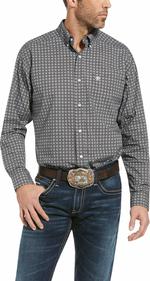 Ariat Mens Russ Classic Long Sleeve Shirt Black-10033665