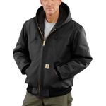 Carhartt Duck Active Jacket Quilted Flannel Lined Black Tall-J140BLKTALL