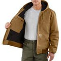 Carhartt Duck Active Jacket Quilted Flannel Lined Brown Tall-J140BRNTALL